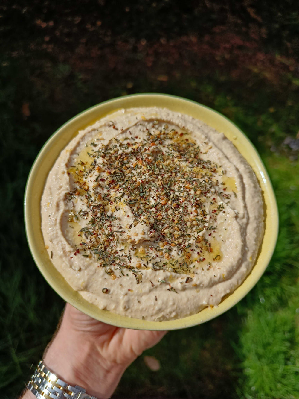 Van den Berg Hummus mit Hanf Zahtar 420