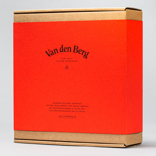 Geschenkverpackung 9er Box von Van den Berg für große Genussgeschenke