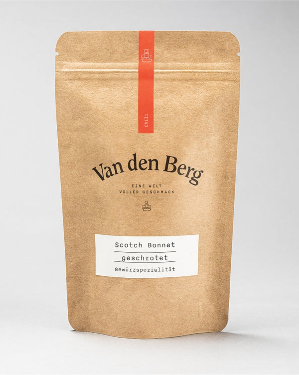 Van den Berg Scotch Bonnet Chili geschrotet Nachfüllbeutel