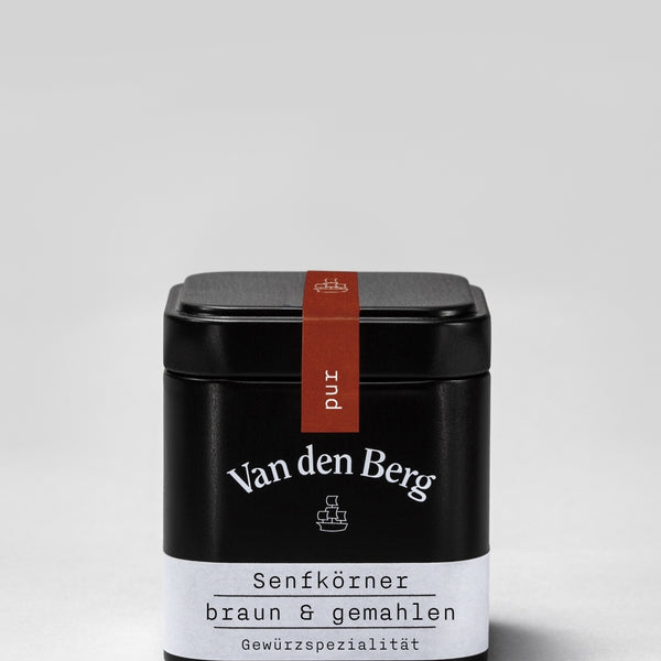Van den Berg Senfkörner Braun Gemahlen pur Dose 155 ml