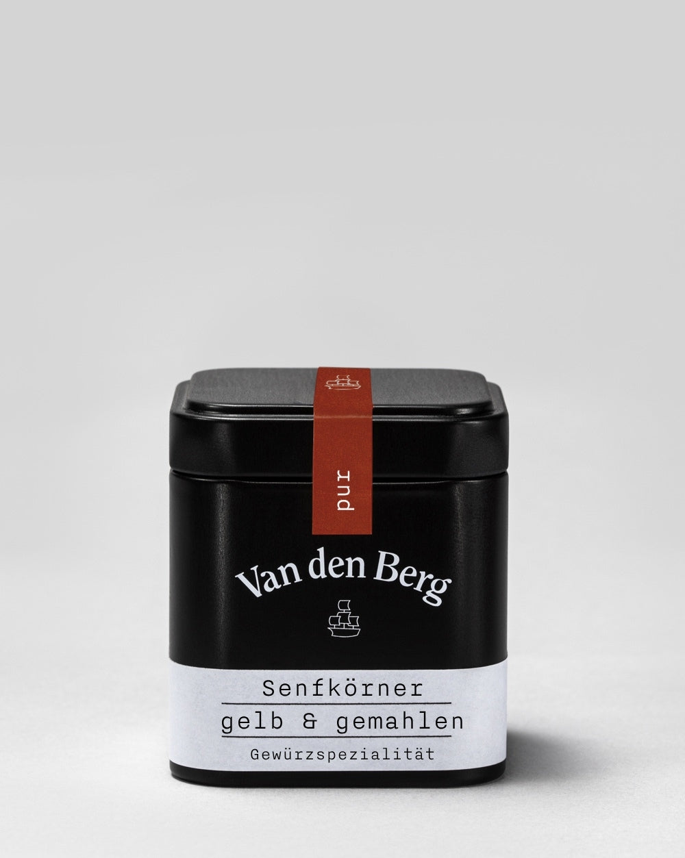 Van den Berg Senfkörner Gelb Gemahlen pur Dose 155 ml