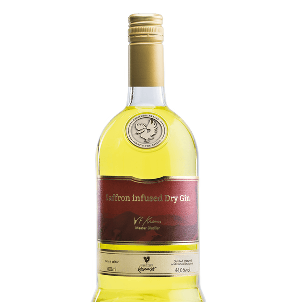 Saffron Infused Dry Gin.